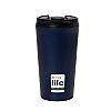 ECOLIFE COFFEE THERMOS BLUE BLACK MATTE 370ML