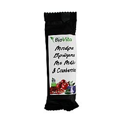 ΜΠΑΡΑ ΒΡΩΜΗΣ ΜΕ ΜΕΛΙ & CRANBERRIES 60gr