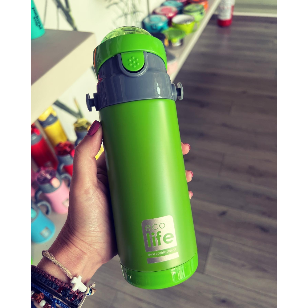 ECOLIFE ΠΡΑΣΙΝΟ ΠΑΙΔΙΚΟ ΘΕΡΜΟΣ 400ML